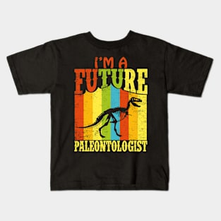 Paleontology Retro Vintage Fossil Hunter Future Paleontologist Paleontologist Geologist Kids T-Shirt